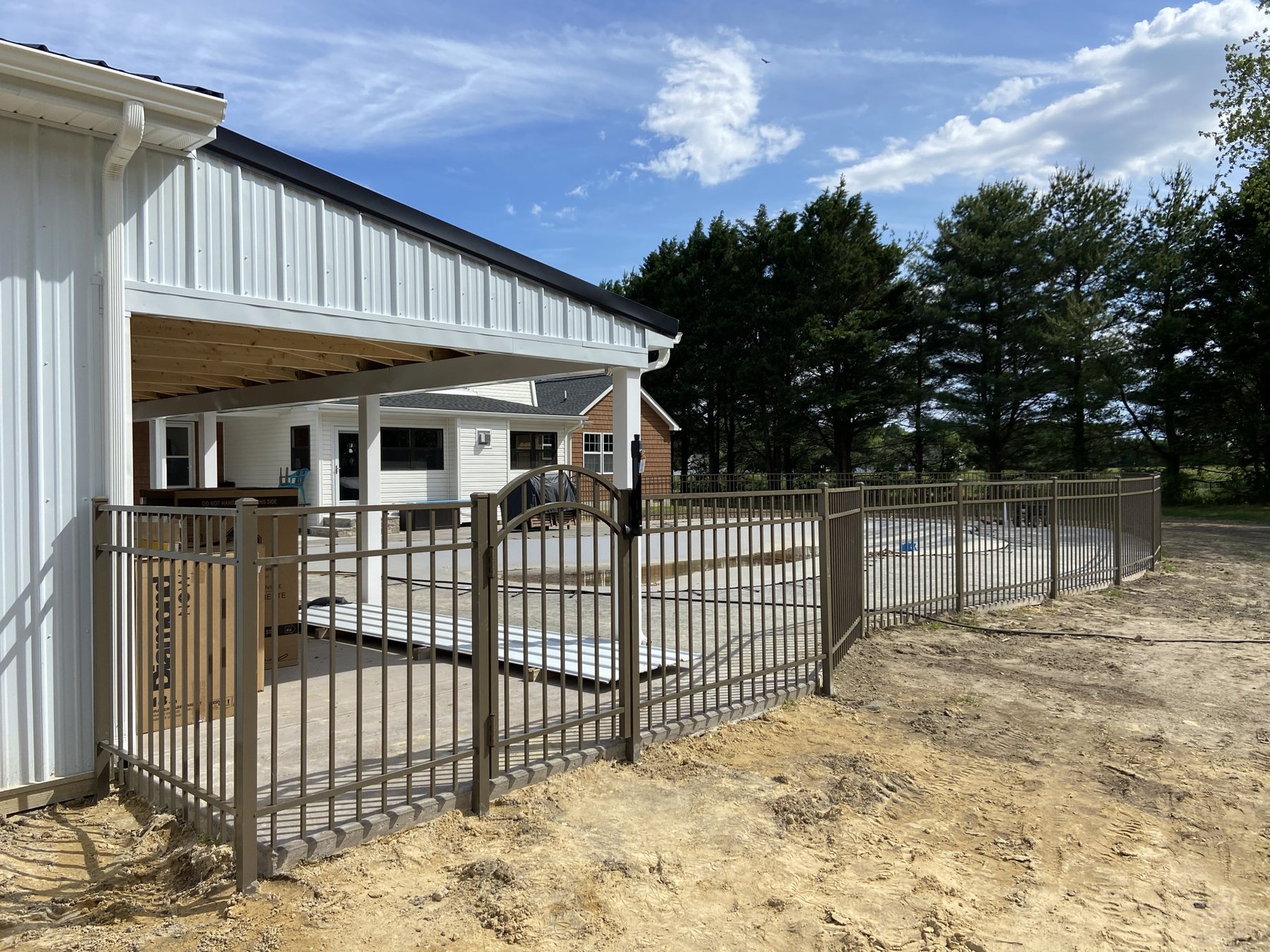 Aluminum fence installation by ABC Inc. Fencing in Kent County, Delaware