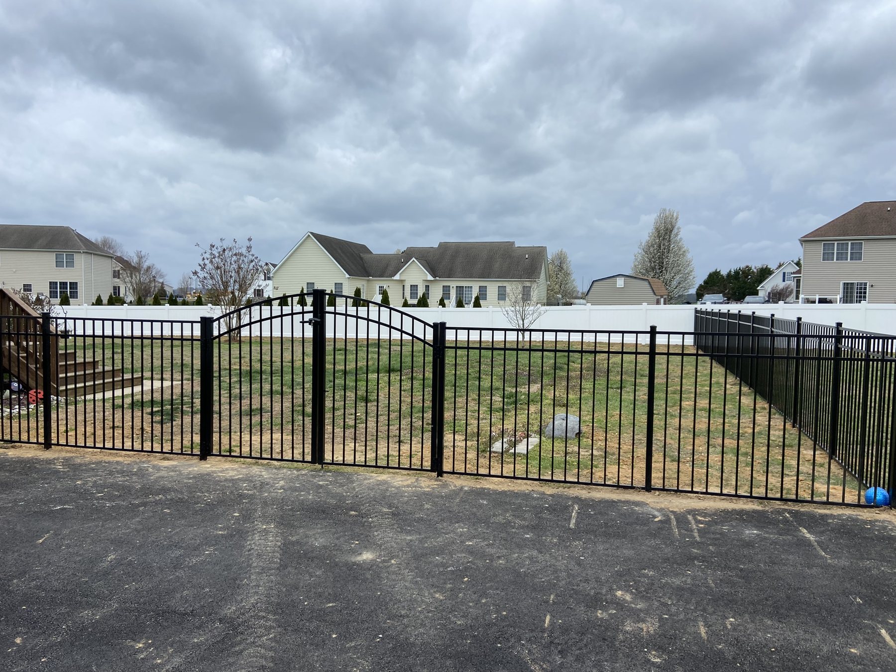 Aluminum fence installation by ABC Inc. Fencing in Kent County, Delaware