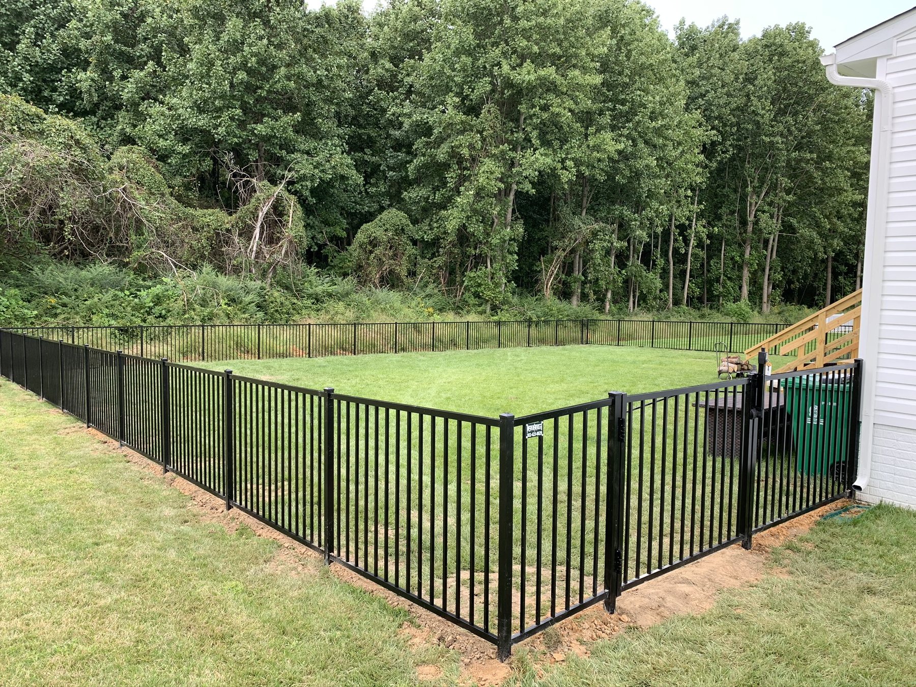 Aluminum fence installation by ABC Inc. Fencing in Kent County, Delaware