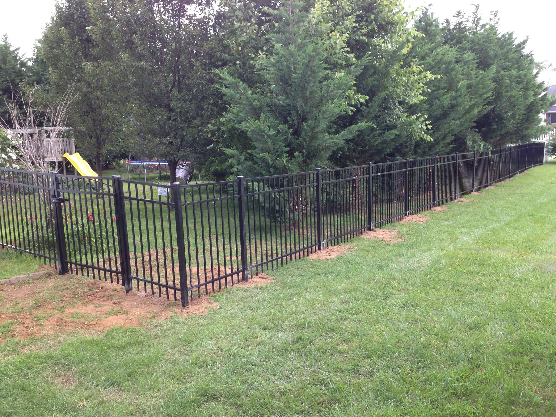 Aluminum fence installation by ABC Inc. Fencing in Kent County, Delaware