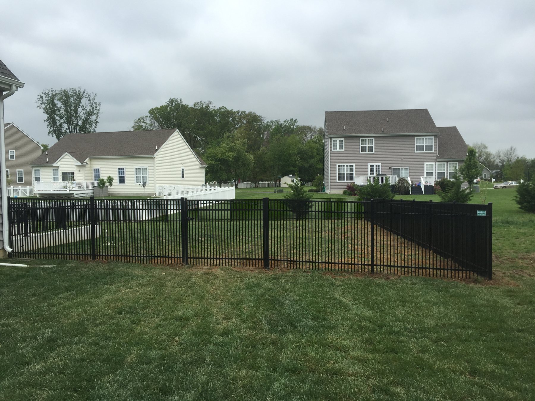 Aluminum fence installation by ABC Inc. Fencing in Kent County, Delaware