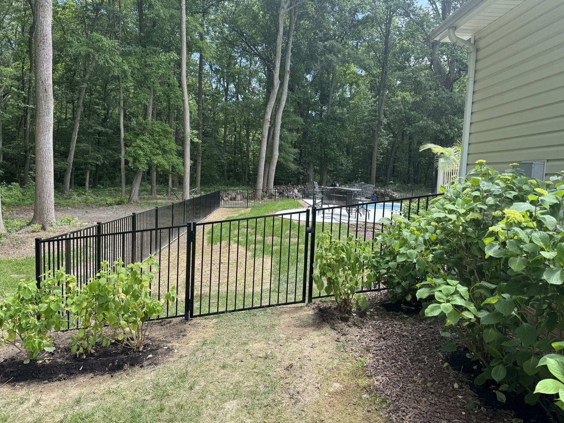Aluminum fence installation by ABC Inc. Fencing in Kent County, Delaware