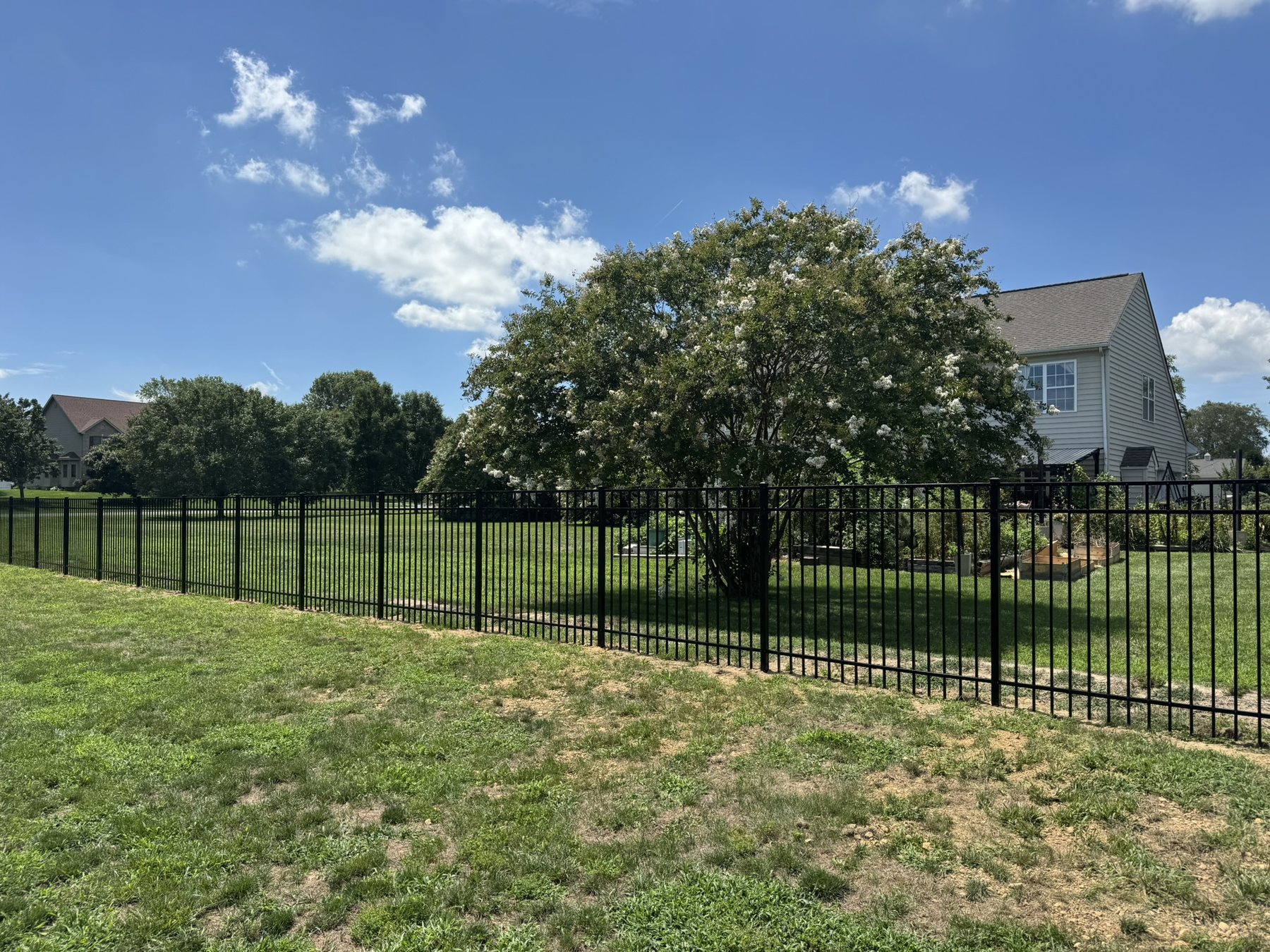 Aluminum fence installation by ABC Inc. Fencing in Kent County, Delaware