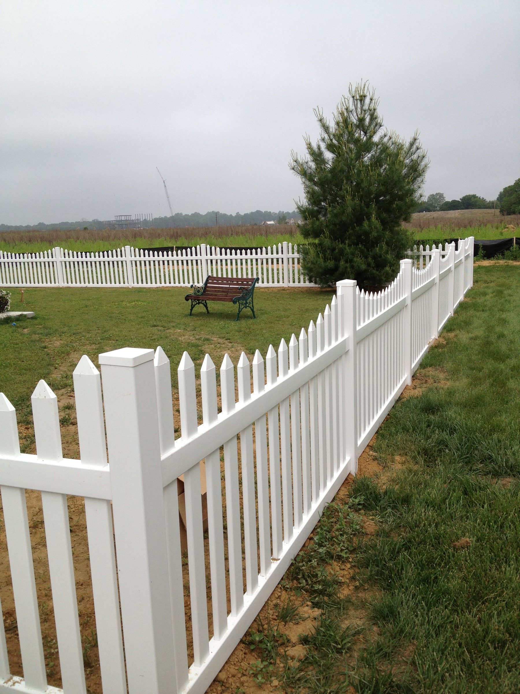 Vinyl fence installation by ABC Inc. Fencing in Kent County, Delaware