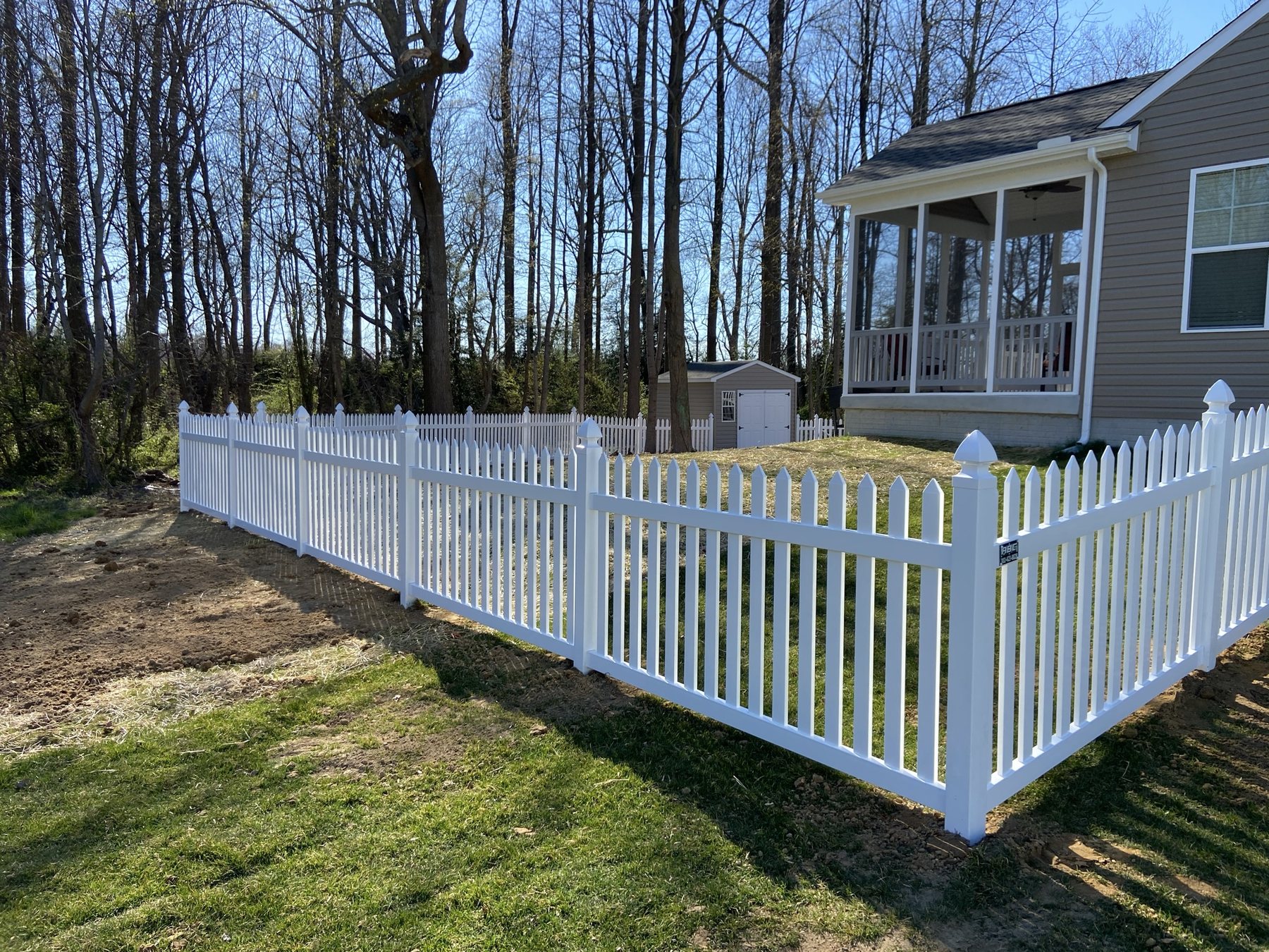 Vinyl fence installation by ABC Inc. Fencing in Kent County, Delaware