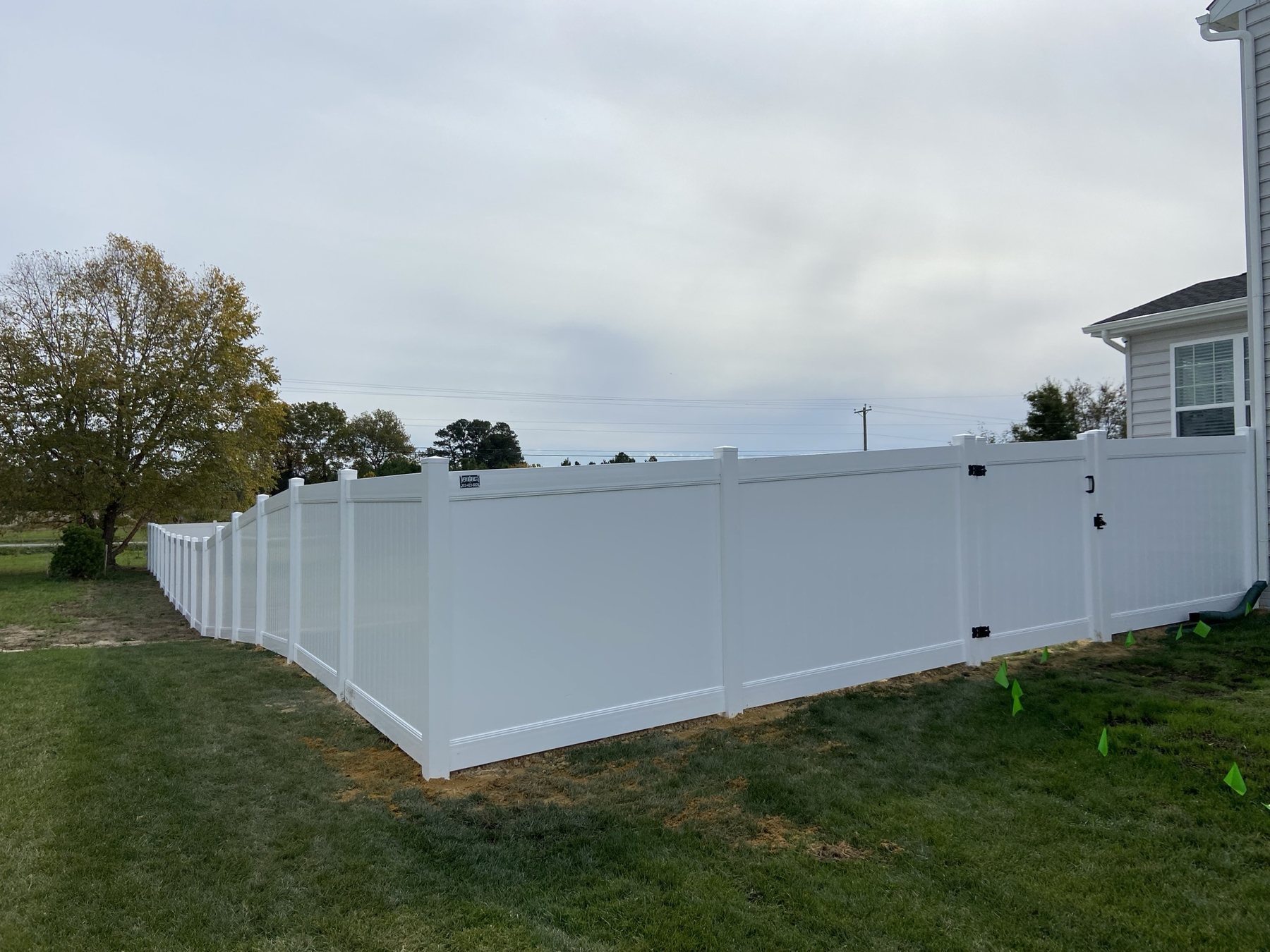 Vinyl fence installation by ABC Inc. Fencing in Kent County, Delaware