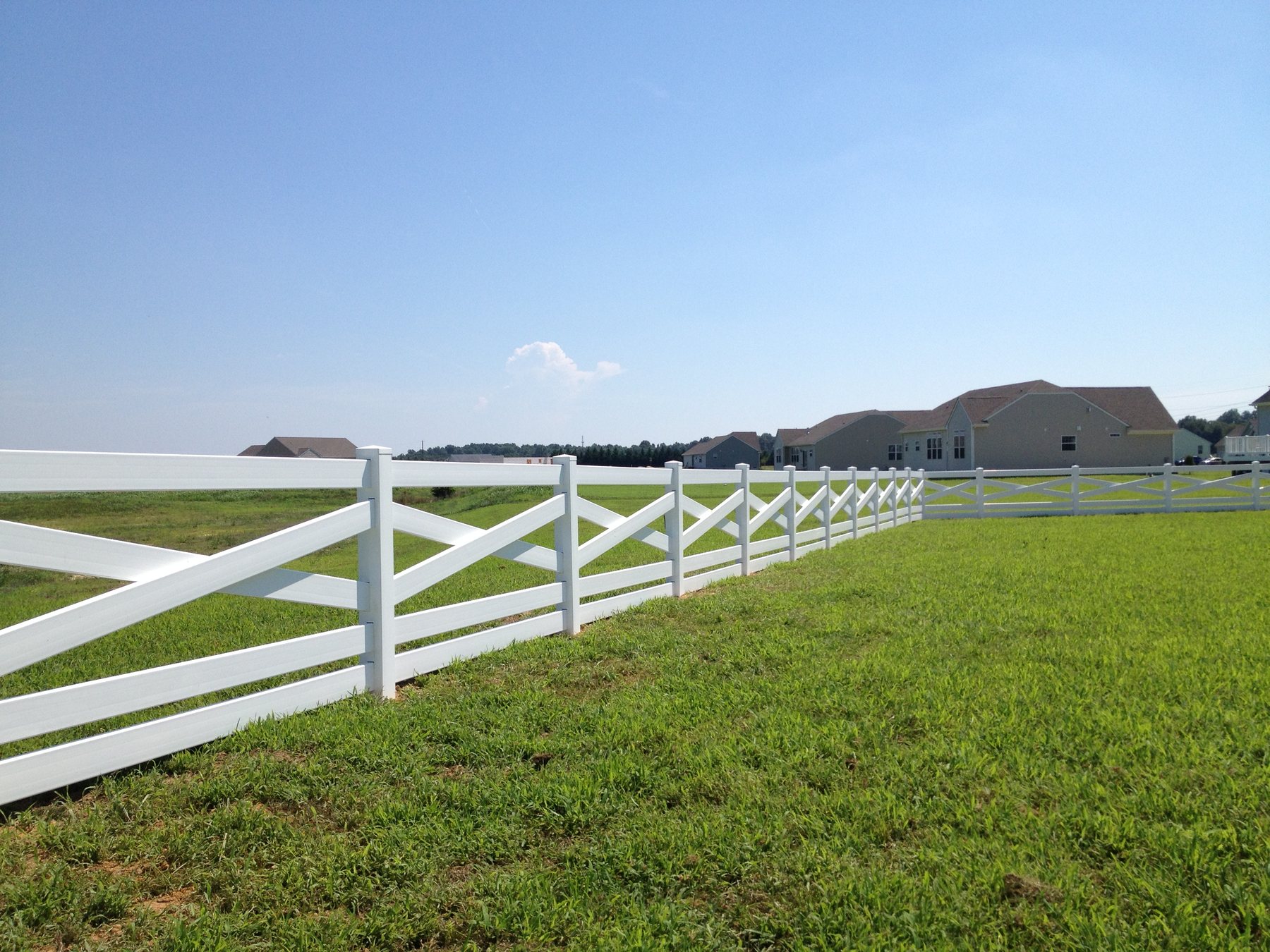 Vinyl fence installation by ABC Inc. Fencing in Kent County, Delaware