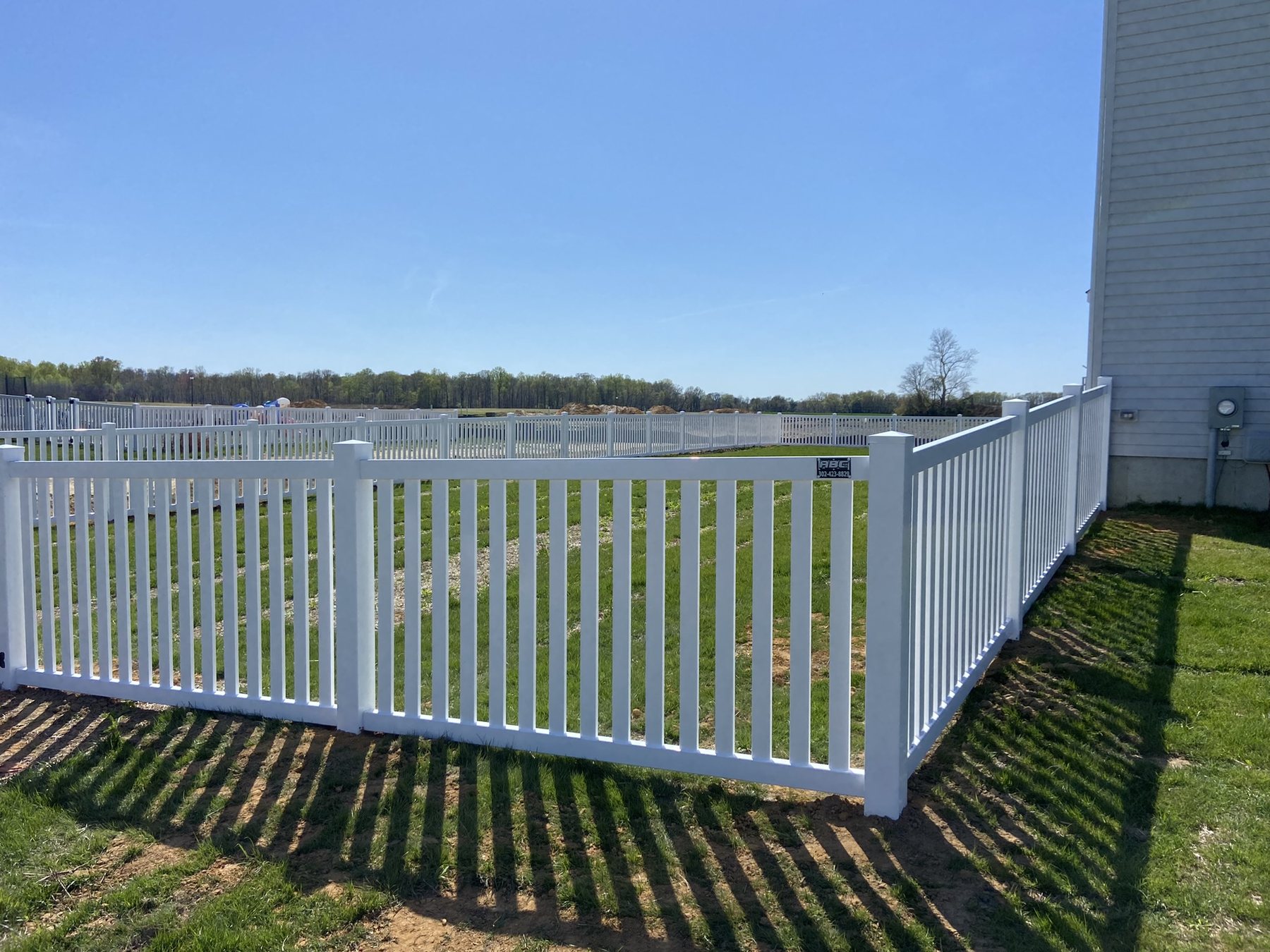 Vinyl fence installation by ABC Inc. Fencing in Kent County, Delaware
