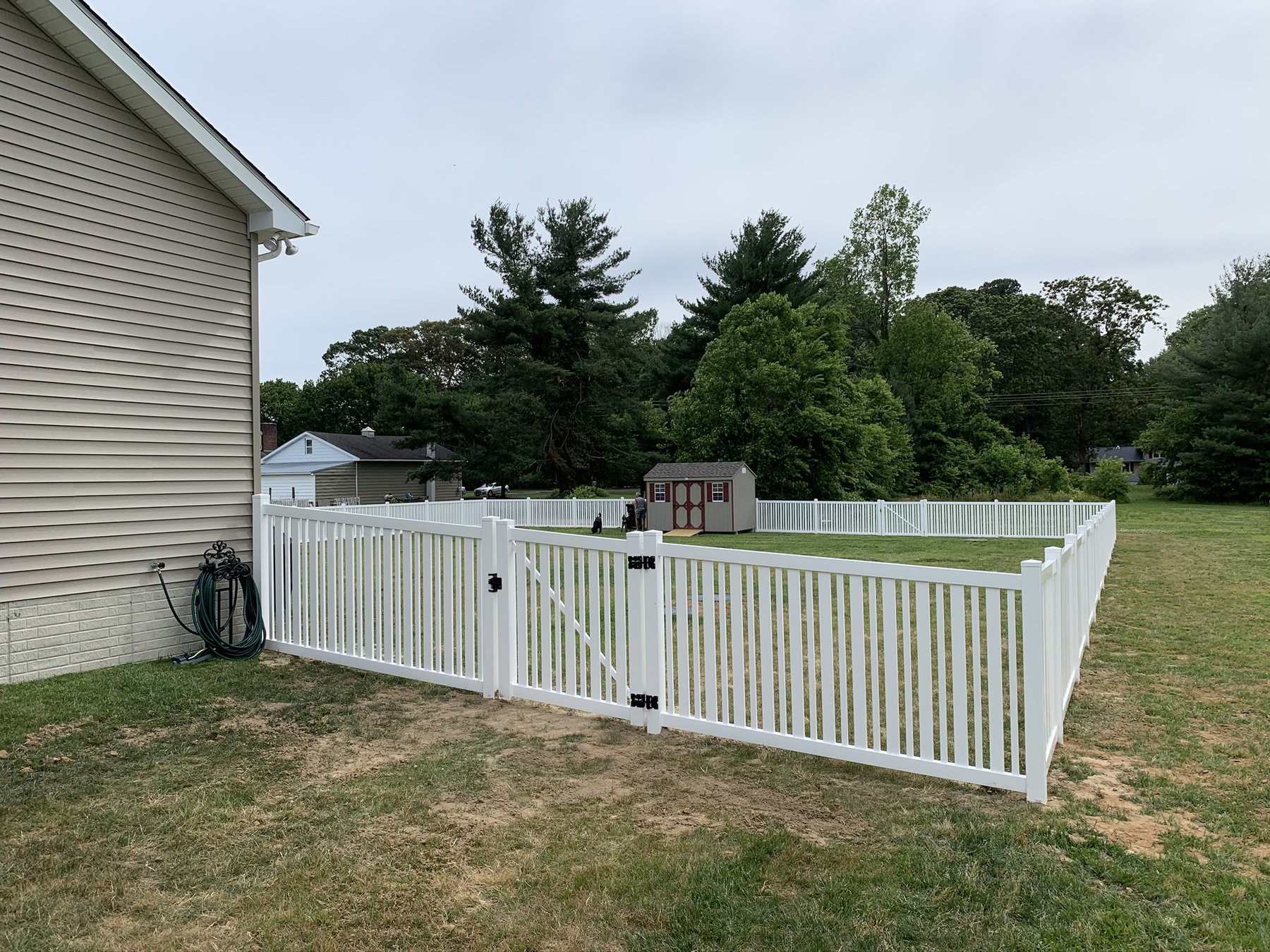Vinyl fence installation by ABC Inc. Fencing in Kent County, Delaware