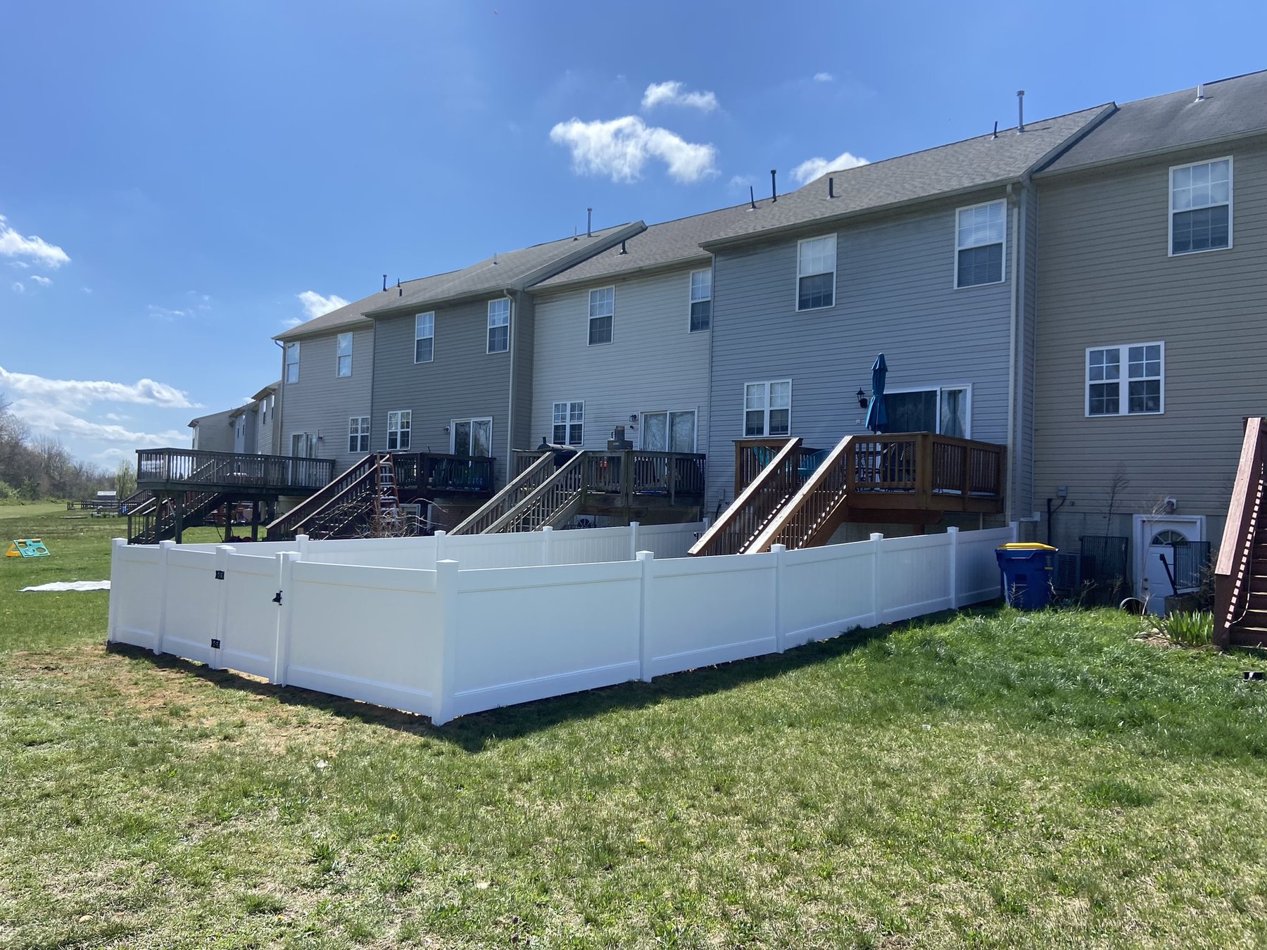 Vinyl fence installation by ABC Inc. Fencing in Kent County, Delaware