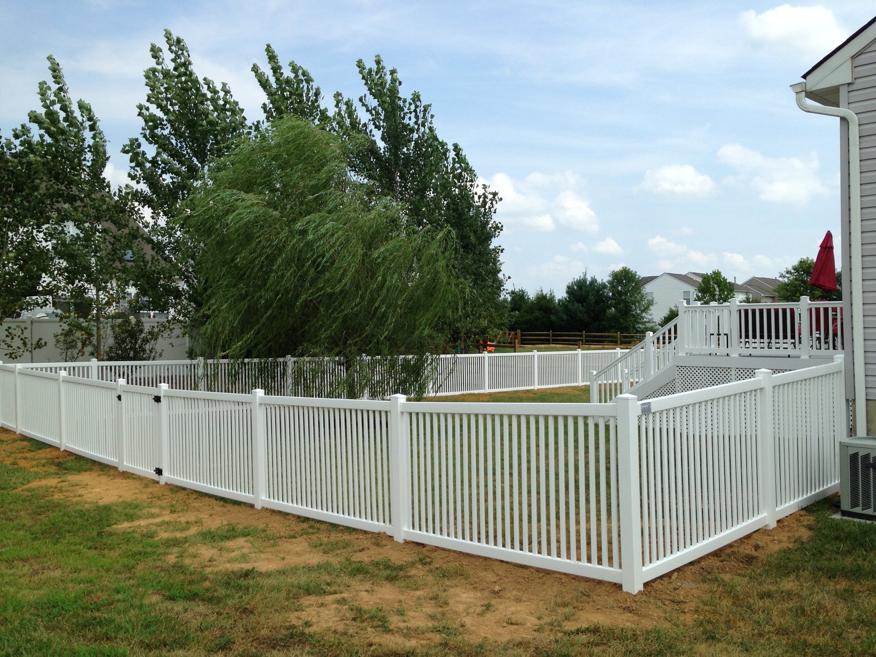 Vinyl fence installation by ABC Inc. Fencing in Kent County, Delaware