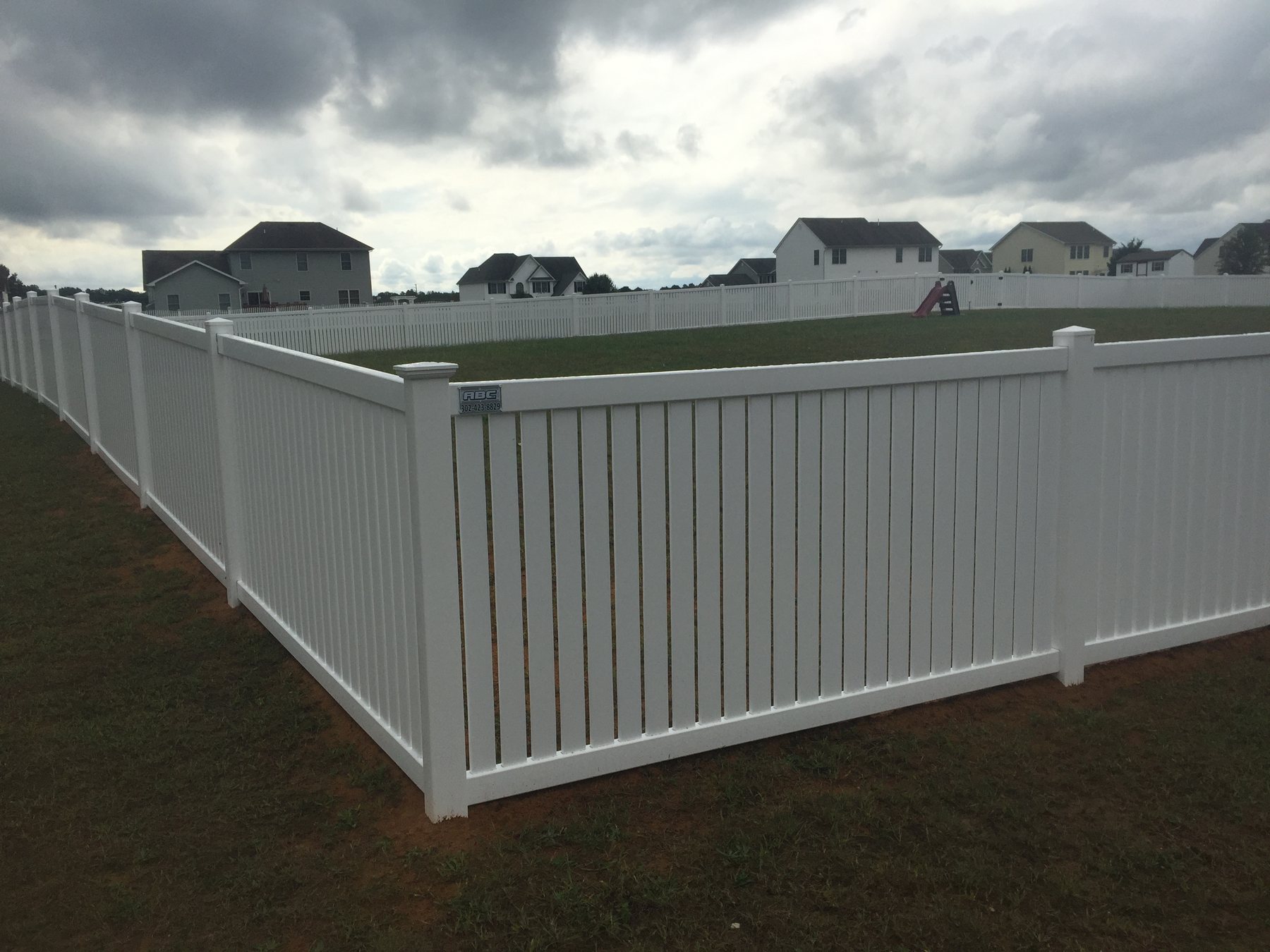 Vinyl fence installation by ABC Inc. Fencing in Kent County, Delaware