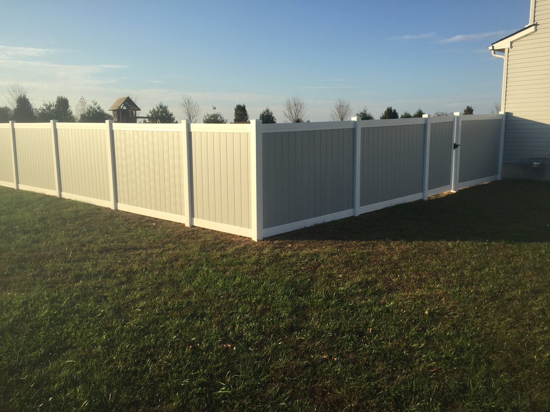 Vinyl fence installation by ABC Inc. Fencing in Kent County, Delaware