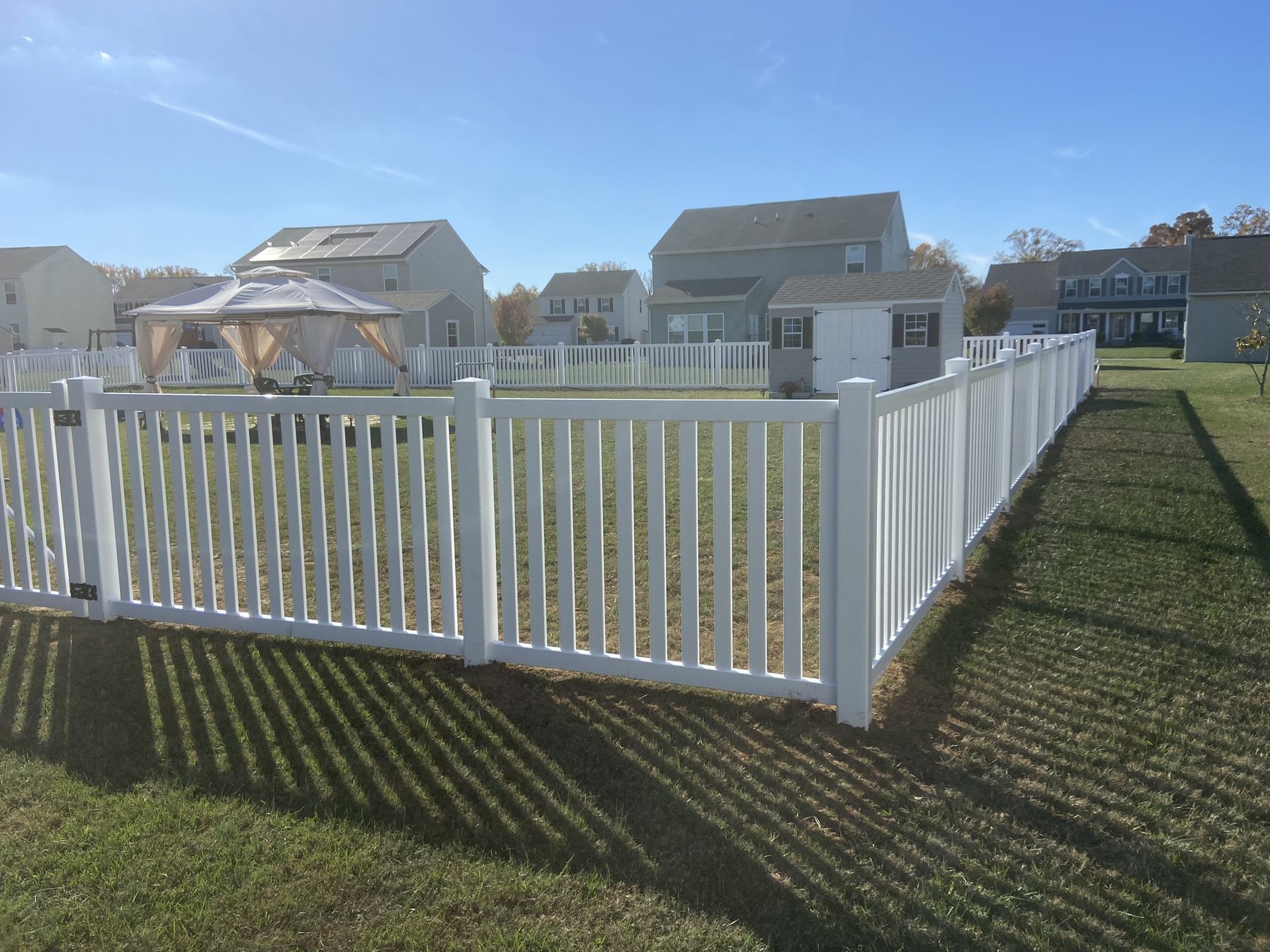 Vinyl fence installation by ABC Inc. Fencing in Kent County, Delaware