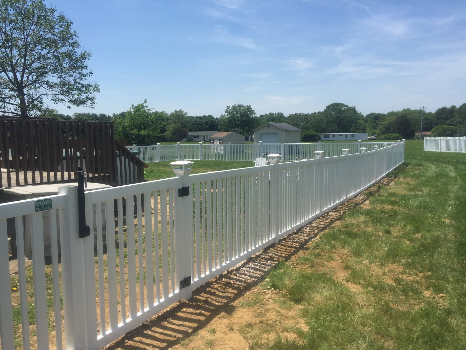 Vinyl fence installation by ABC Inc. Fencing in Kent County, Delaware