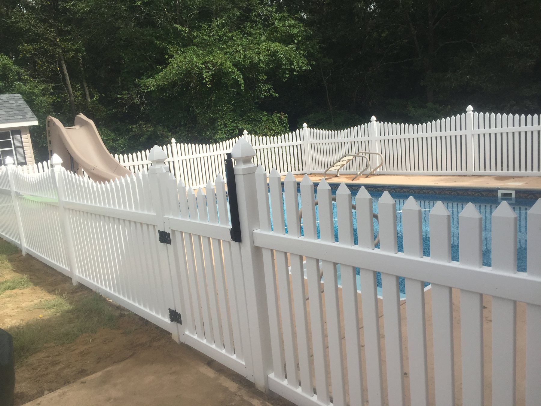 Vinyl fence installation by ABC Inc. Fencing in Kent County, Delaware