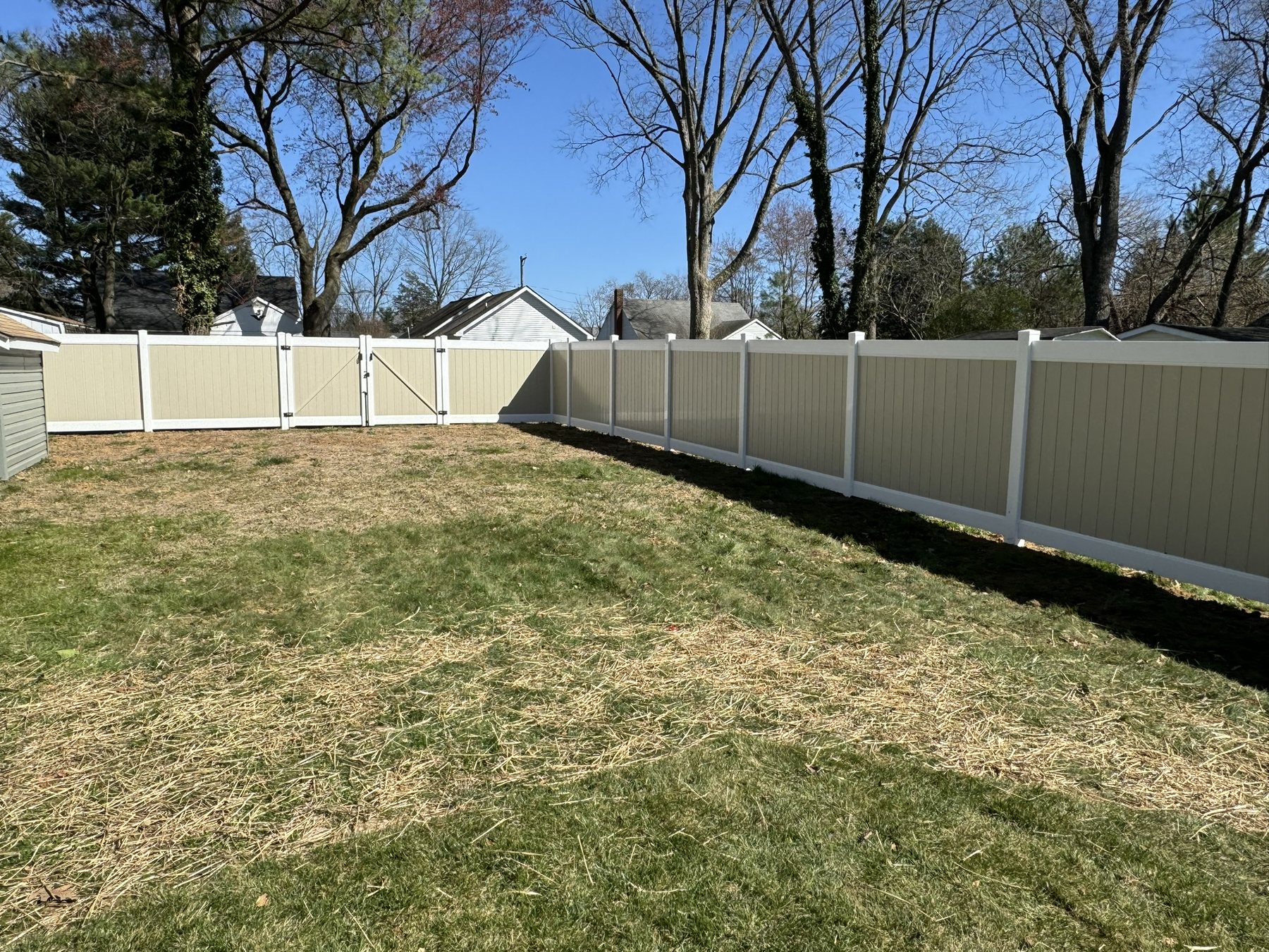 Vinyl fence installation by ABC Inc. Fencing in Kent County, Delaware
