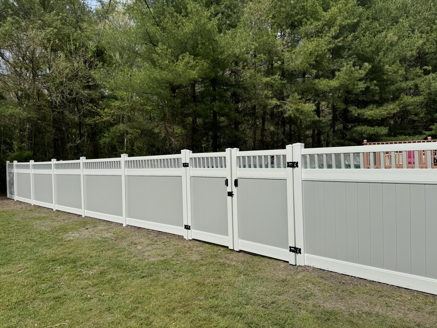 Vinyl fence installation by ABC Inc. Fencing in Kent County, Delaware