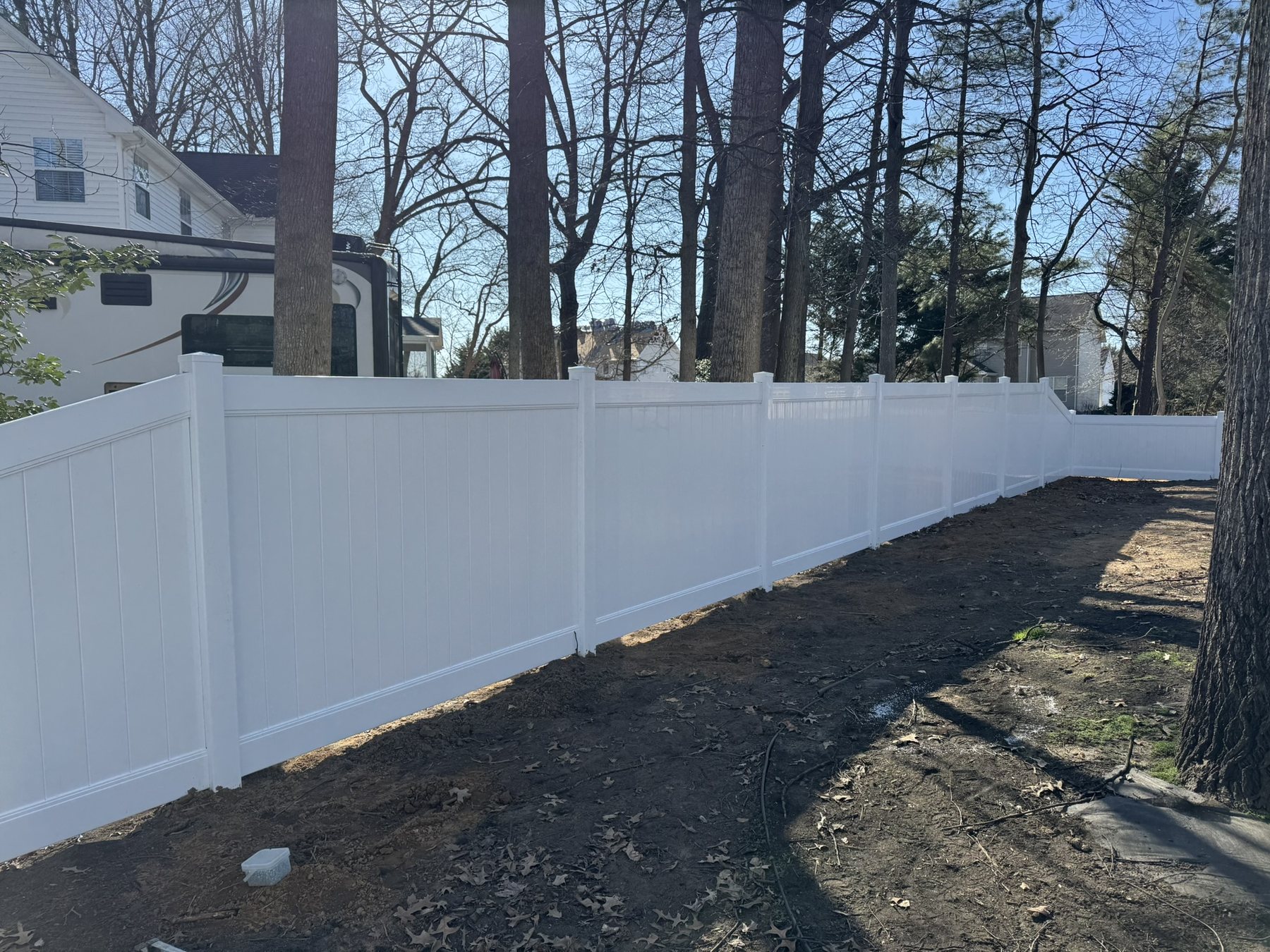 Vinyl fence installation by ABC Inc. Fencing in Kent County, Delaware