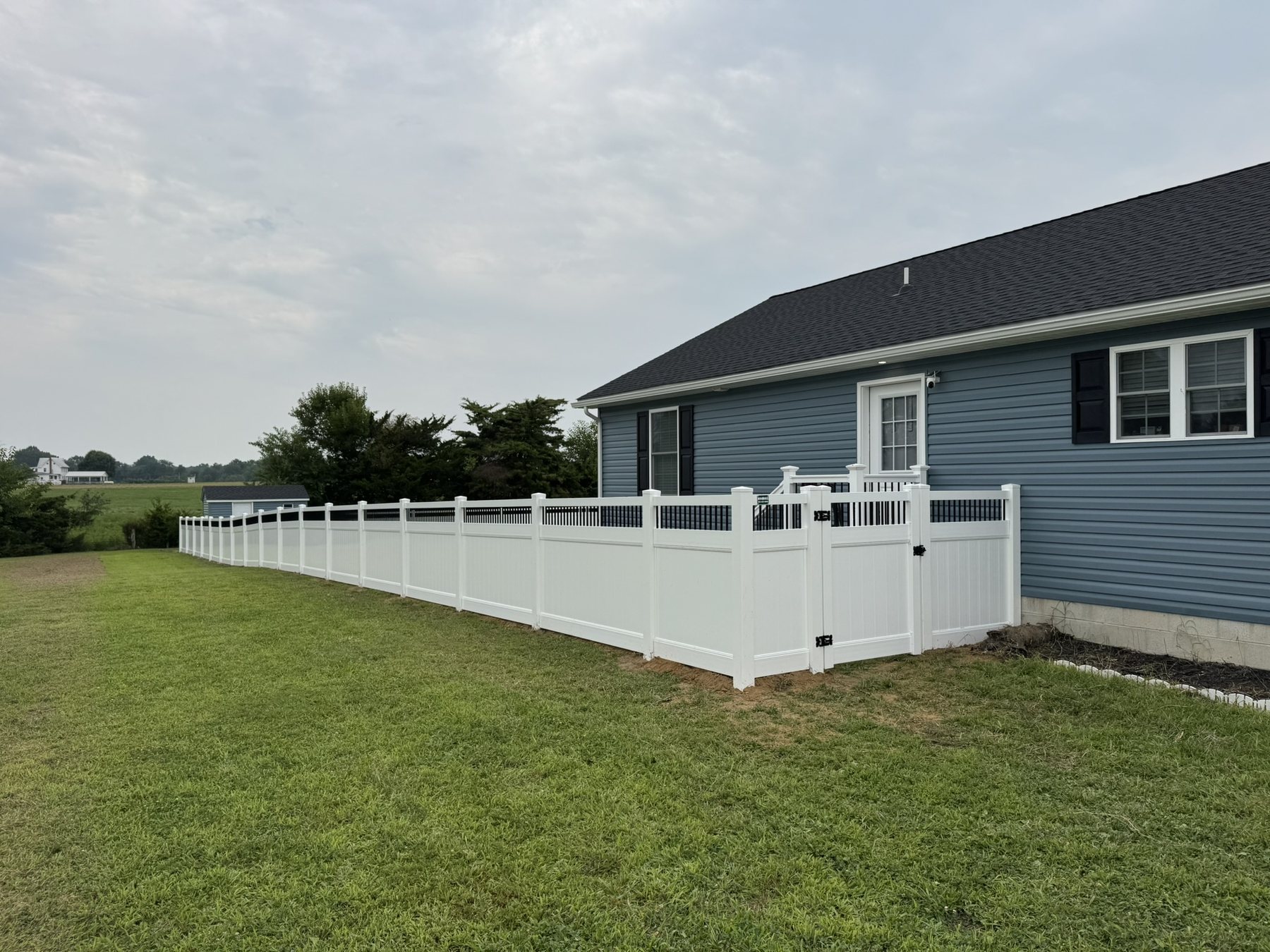 Vinyl fence installation by ABC Inc. Fencing in Kent County, Delaware