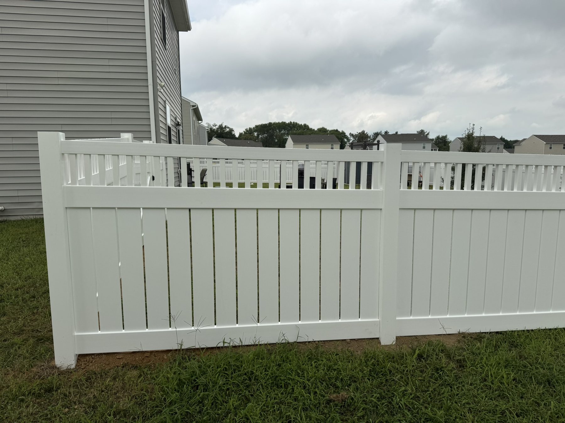 Vinyl fence installation by ABC Inc. Fencing in Kent County, Delaware