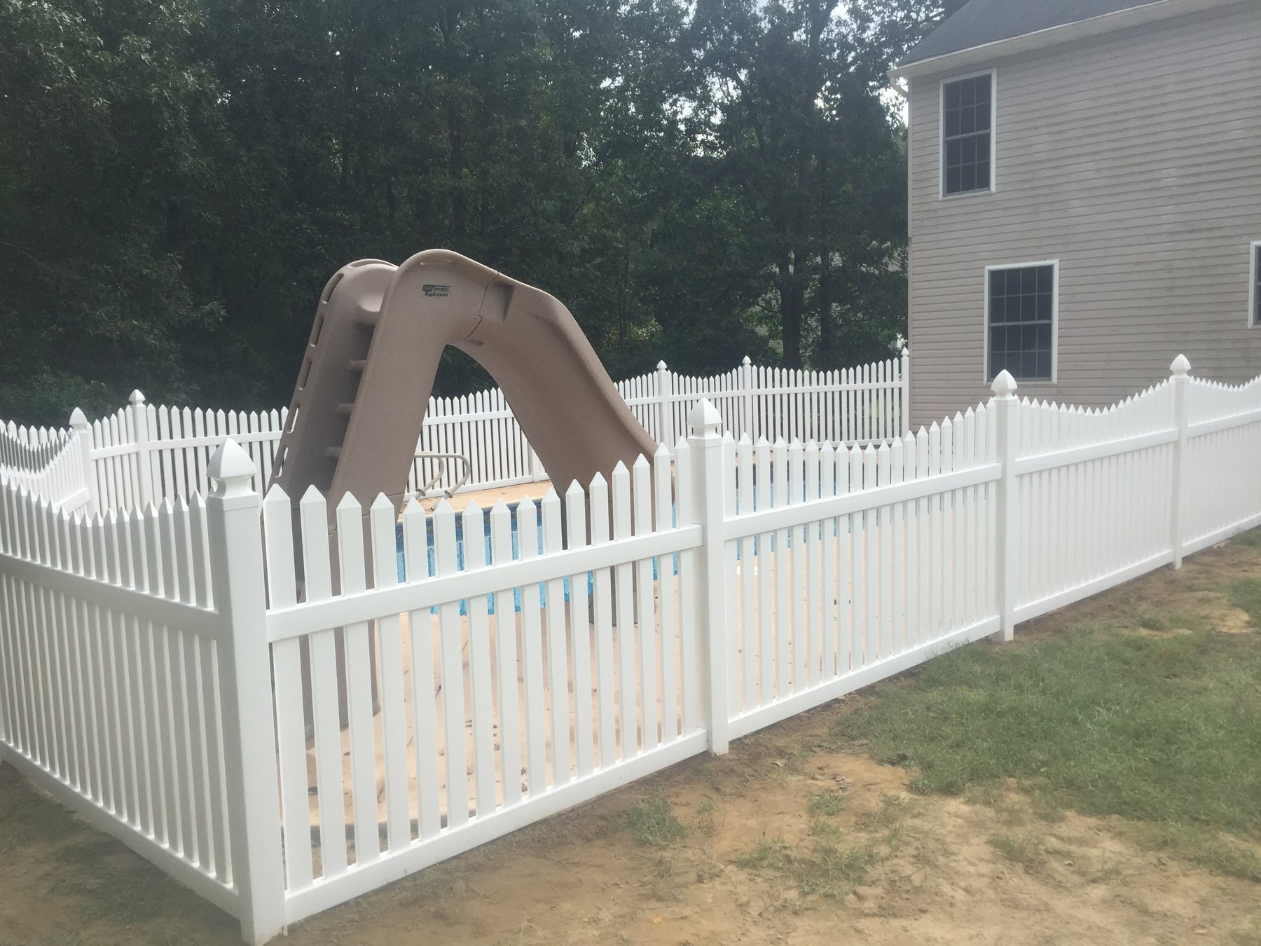 Vinyl fence installation by ABC Inc. Fencing in Kent County, Delaware